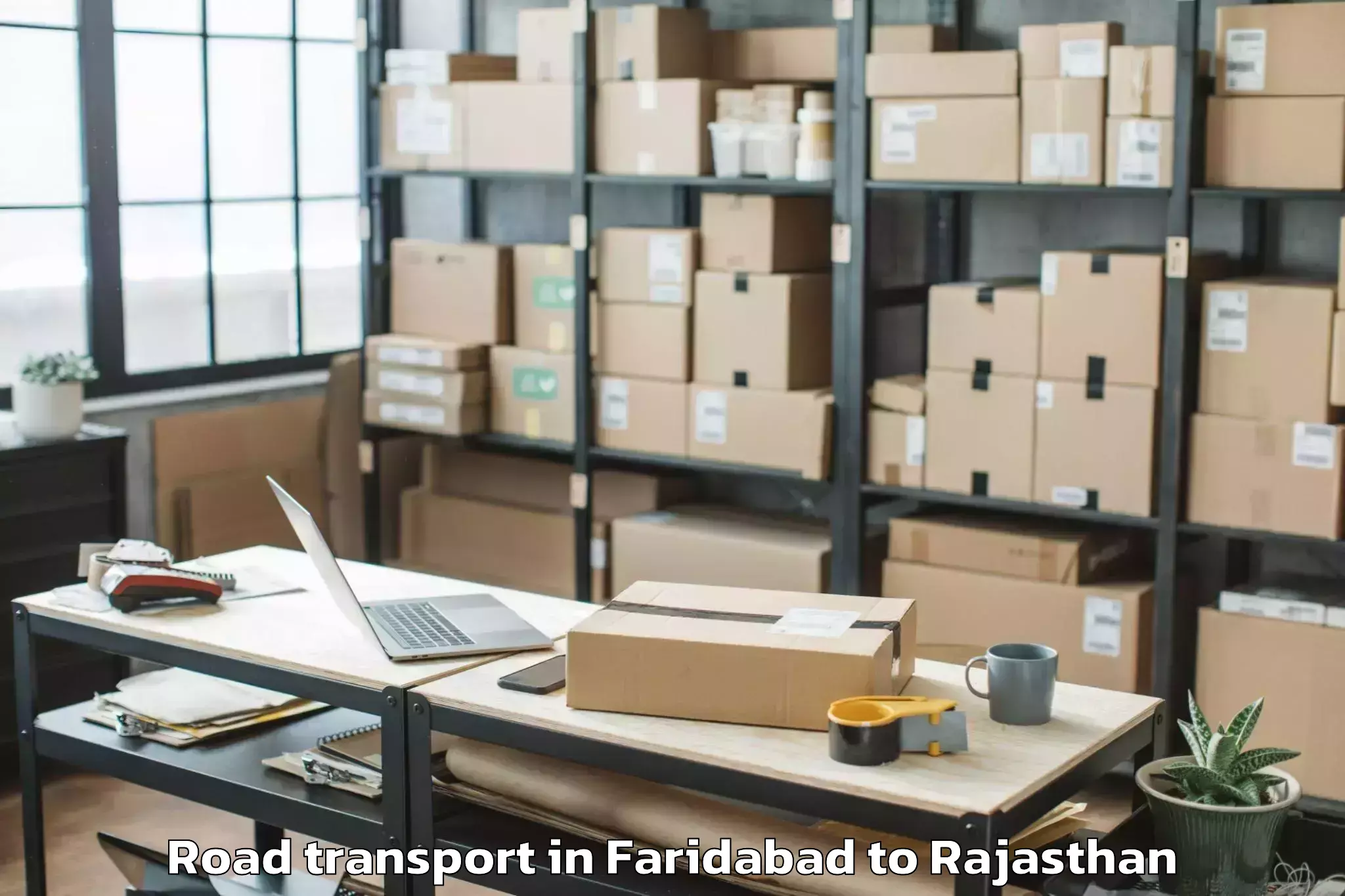 Efficient Faridabad to Madanganj Kishangarh Road Transport